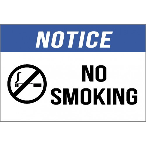 Notice - No Smoking Sign